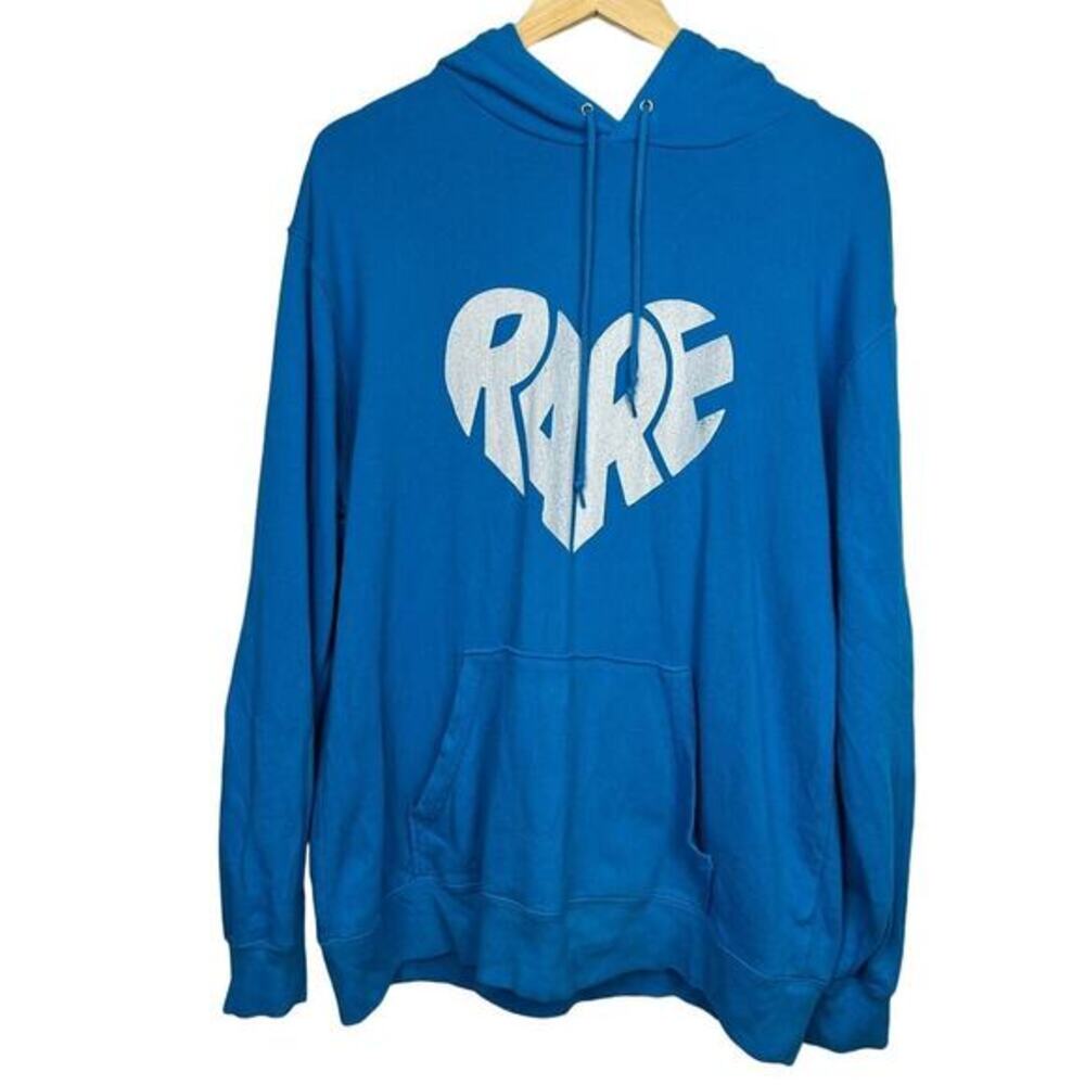 PRINTSTAR 2XL RARE Blue NO FAKE LOVE ALLOWED Oversized Thick Cotton HOODIE Retro